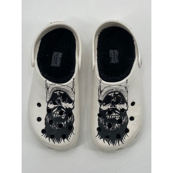 Luke Combs‎ X Crocs White Skull Fur Lined Men\'s 4 Women\'s 6 main image 8